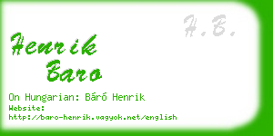henrik baro business card