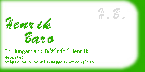 henrik baro business card